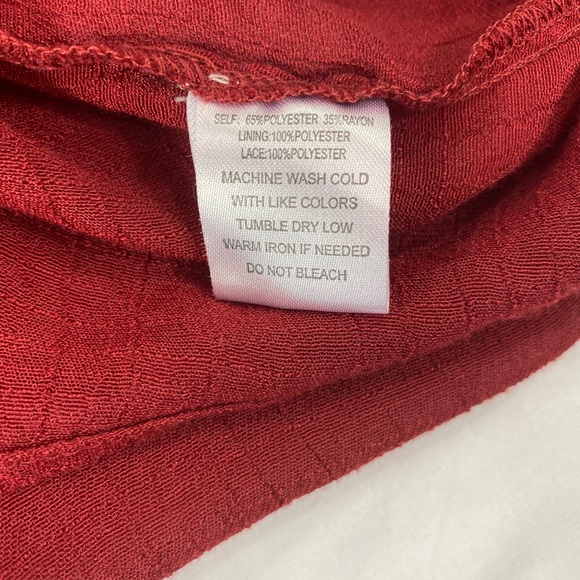 Indigo Rose Women's Dress Boho Burgundy Festival Lace Ruffles Lined Size 2x - Picture 13 of 14